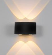 arandela led black luz calida 4w