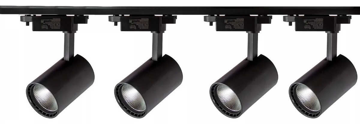 SPOTS PARA RIEL LED DE 10W BLANCO-NEGRO